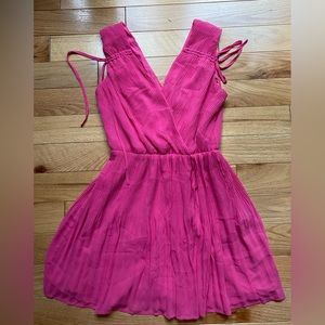 Ali & Jay Pink Pleated Mini Dress